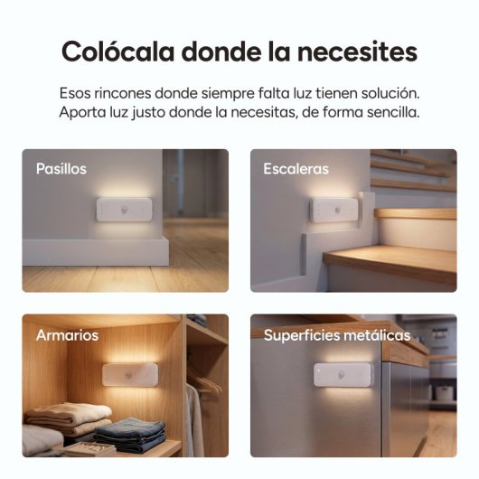 Ksix  Luz Led Sense Bar, Sensor De Movimiento, 50lm, Cct 3000k-6500k, Batería 1100mah Recargable Usb-c, Sensor De Movimiento, 50lm, Cct 3000k-6500k, Batería 1100mah Recargable Usb-c