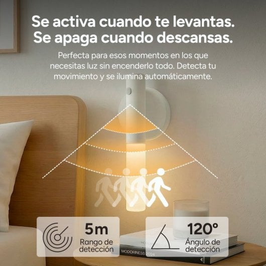 Ksix  Luz Led Sense Stick, Sensor De Movimiento, 20lm, 4000k, Batería De Litio 500mah, Recargable Usb-c, Sensor De Movimiento, 20lm, 4000k, Batería De Litio 500mah, Recargable Usb-c