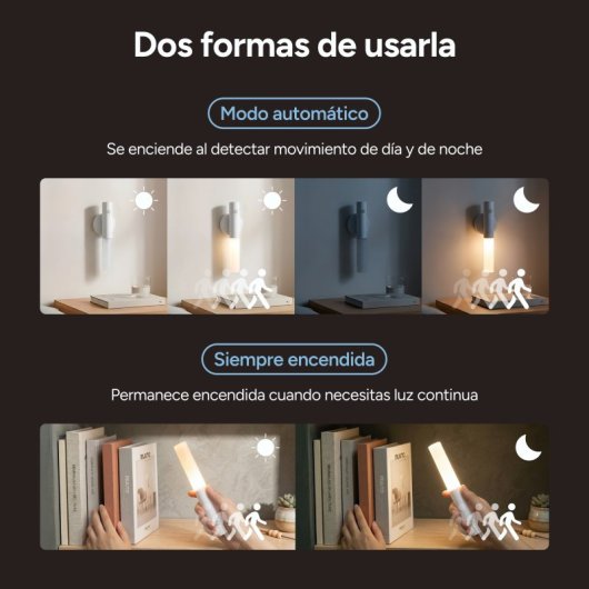 Ksix  Luz Led Sense Stick, Sensor De Movimiento, 20lm, 4000k, Batería De Litio 500mah, Recargable Usb-c, Sensor De Movimiento, 20lm, 4000k, Batería De Litio 500mah, Recargable Usb-c
