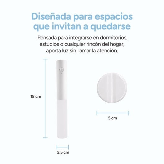 Ksix  Luz Led Sense Stick, Sensor De Movimiento, 20lm, 4000k, Batería De Litio 500mah, Recargable Usb-c, Sensor De Movimiento, 20lm, 4000k, Batería De Litio 500mah, Recargable Usb-c