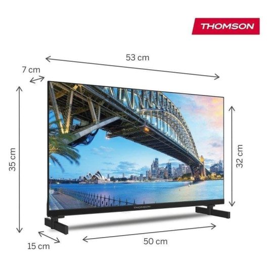 TV Thomson LED 24HG2S15C 24" HD 60Hz Smart TV Google TV Dolby Audio 12V