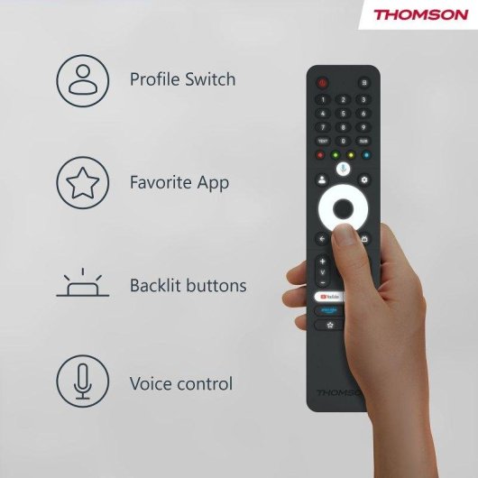 TV Thomson LED 24HG2S15C 24" HD 60Hz Smart TV Google TV Dolby Audio 12V