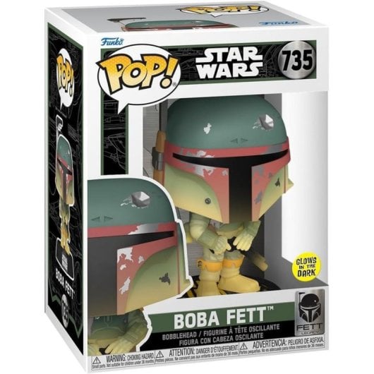 Figurine Vinyle Funko Pop! Star Wars Boba Fett Brille dans le Noir