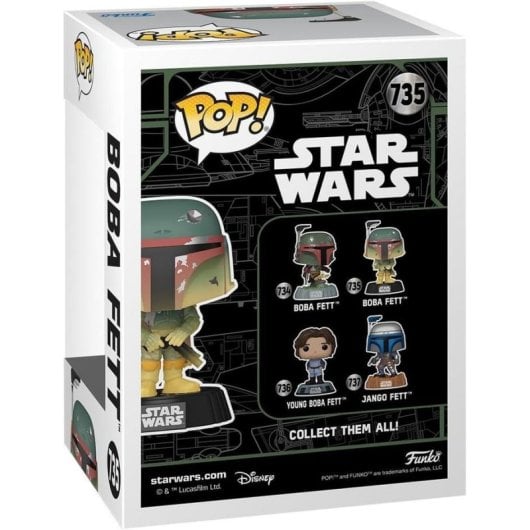 Figurine Vinyle Funko Pop! Star Wars Boba Fett Brille dans le Noir