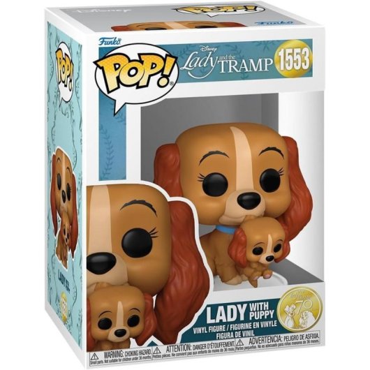 Figura Pop Disney La Dama y el Vagabundo Lady con Cachorro Funko