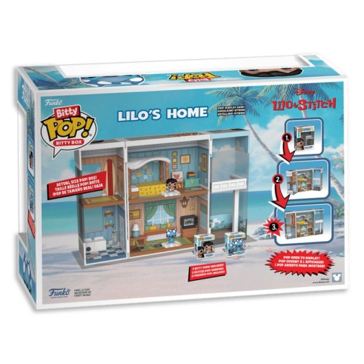 Casa de Brinquedo Funko Bitty Boxes Lilo's Home Multicolor 2 Figuras