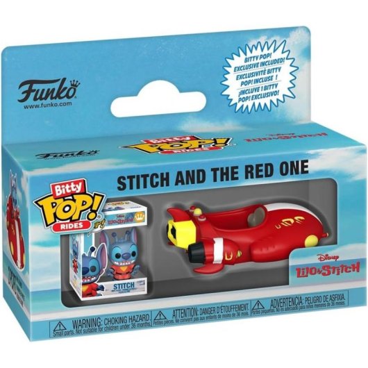 Figura Bitty POP Ride Funko Stitch e L'Auto Rossa MULTIPLATAFORMA