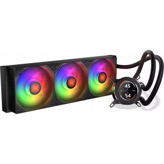 Refrigeração Líquida Krux HydroGlance 360 LCD 360mm 3 Ventoinhas ARGB LCD