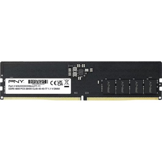 Memoria RAM PNY MD8GSD54800-BLK 8GB 1x8GB DDR5 4800MHz CL40 Negra