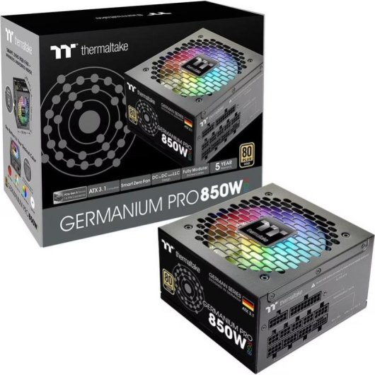 Fonte de Alimentação Thermaltake Germanium Pro RGB 850W Gold modular