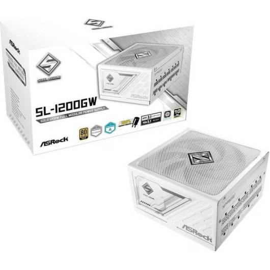 Fuente de Alimentación AsRock Steel Legend SL-1200GW 1200W Certificación 80+ Gold modular