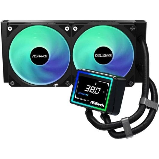Refrigeration Liquide Asrock CPC Challenger 240mm 2 Ventilateurs ARGB Noir
