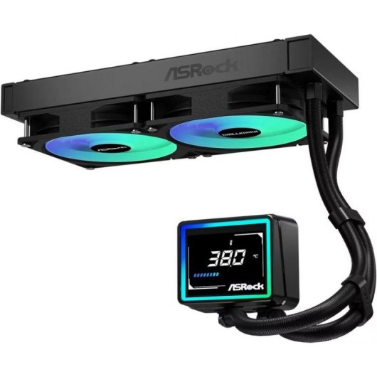 Refrigeration Liquide Asrock CPC Challenger 240mm 2 Ventilateurs ARGB Noir
