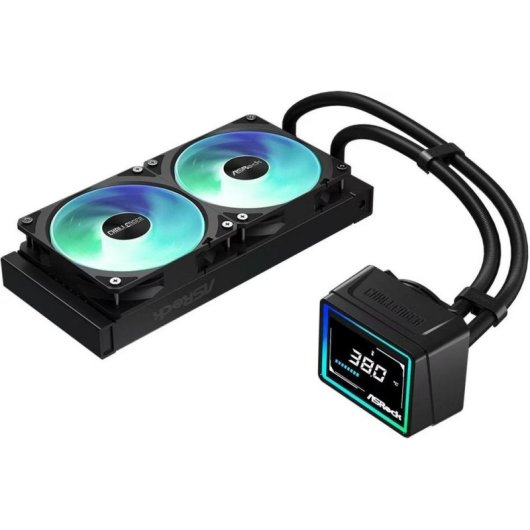 Refrigeration Liquide Asrock CPC Challenger 240mm 2 Ventilateurs ARGB Noir