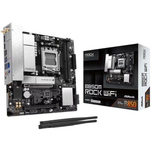Scheda Madre AsRock B850M Rock WiFi 6 AMD B850 Socket AM5 DDR5 Micro ATX
