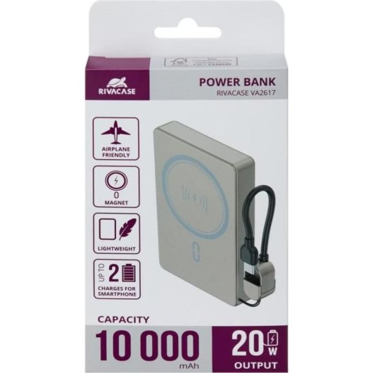 Powerbank Rivacase Freedom VA2617 10000 mAh USB-C 15W LED