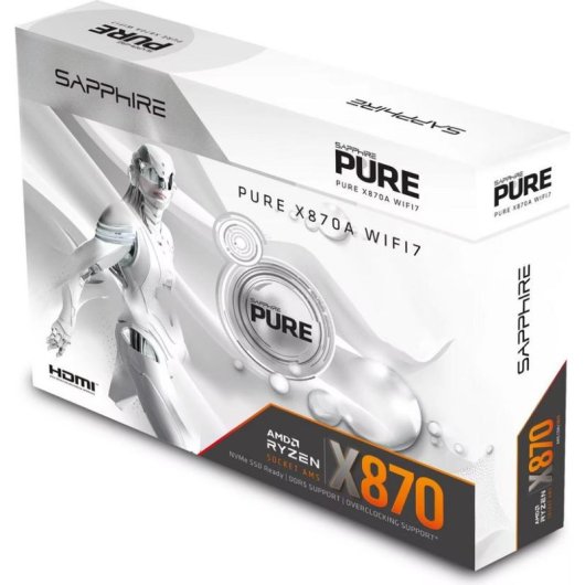 Carte mère Sapphire PURE X870A WIFI7 AMD X870 AM5 DDR5 ATX WiFi7 PCIe 5.0