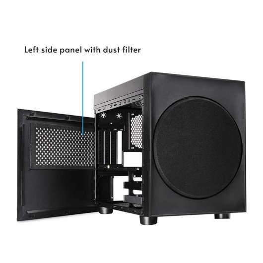 PC-Gehäuse Chieftec CI-03B-OP Cubo micro ATX Schwarz