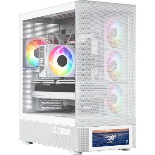 Boîtier PC Modecom Volcano AQ500 ARGB Midi Tower Blanc
