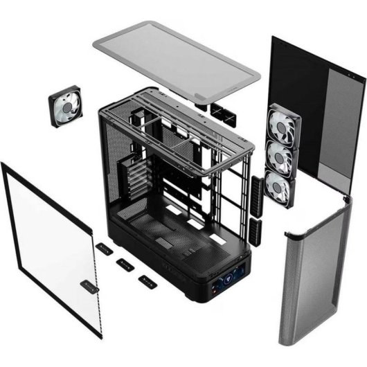 Boîtier PC Modecom Volcano AQ500 ARGB Midi Tower Noir