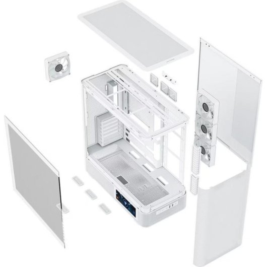 Boîtier PC Modecom Volcano AQ400 ARGB Midi Tower Blanc