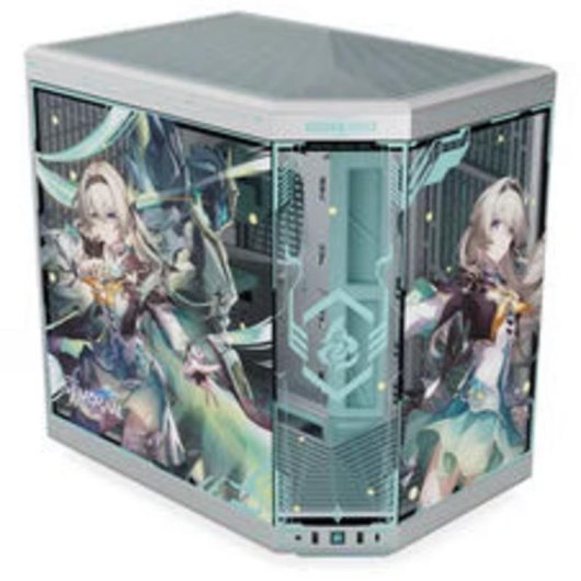 Caja PC HYTE Y70 Firefly Edition Midi Tower Vidrio Templado Azul Plata