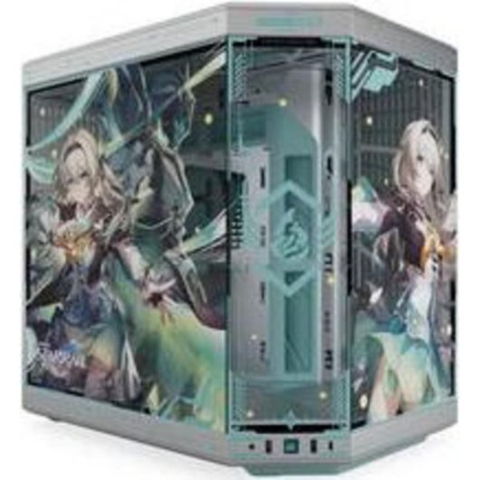Caja PC HYTE Y70 Firefly Edition Midi Tower Vidrio Templado Azul Plata