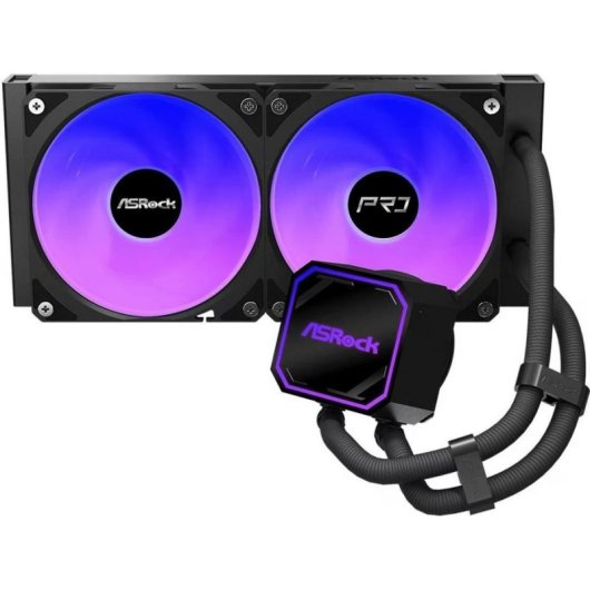 Refrigeração Líquida AsRock Pro 240 ARGB 240mm 2 Ventoinhas ARGB