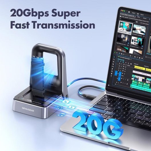 Docking Station Graugear M.2 NVMe USB 3.2 Gen 2x2 10 Gbit/s