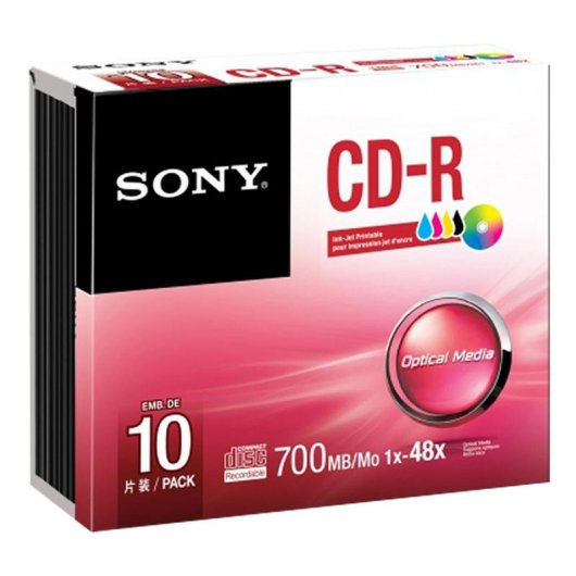 CD-R Sony 10CDQ80PS 48x 700 MB 10 unidades
