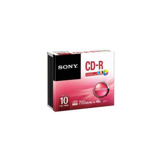 CD-R Sony 10CDQ80PS 48x 700 MB 10 unidades