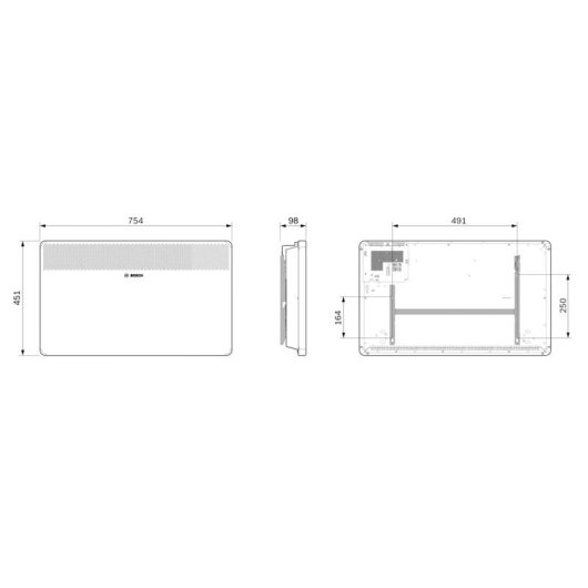 Calefactor de Pared Bosch HC-4000-20 2000 W Blanco