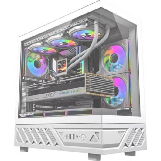 Caixa PC Darkflash DS950 Midi Tower Branca com 6 Ventoinhas 120mm