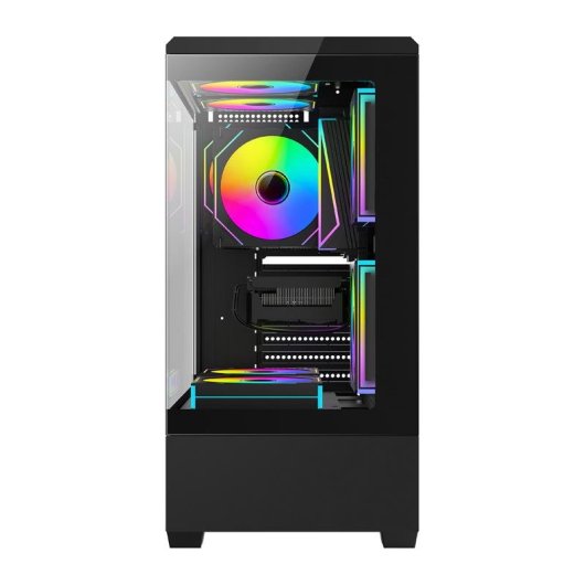 Caja PC Aigo Darkflash C365 270° Vidrio Templado Negro 5 Ventiladores