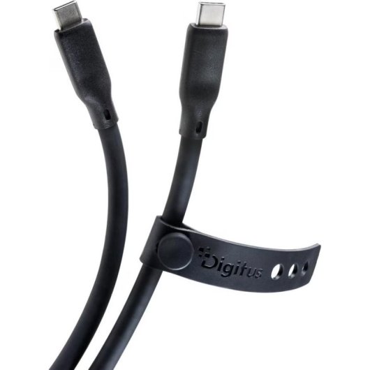 Cable USB-C Digitus 1 m USB 4.0 80 Gbps 240 W PD 3.1 Silicón Negro