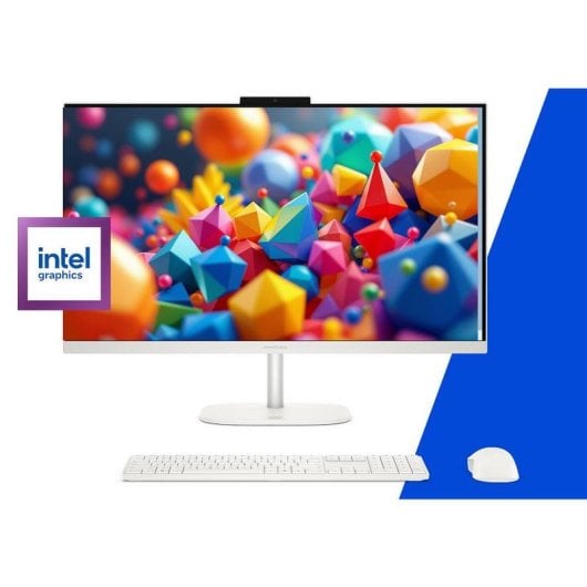Ordenador Todo en uno HP OmniStudio 27-cu0006ns Intel Core 5 120U 16GB 1TB SSD Intel Graphics 27" FreeDOS Blanco algodón