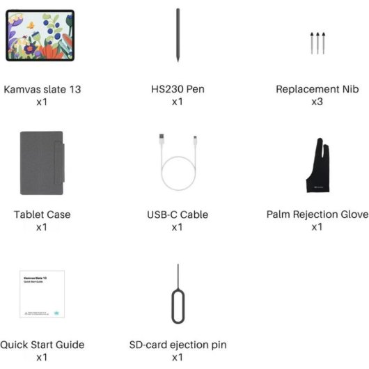 Tableta gráfica Huion Slate 13 12.2" 1920x1200 4096 níveis Android