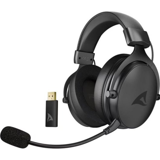Auriculares Sharkoon Skiller SGH40W inalámbricos y con cable, USB-A y jack 3,5 mm, negros