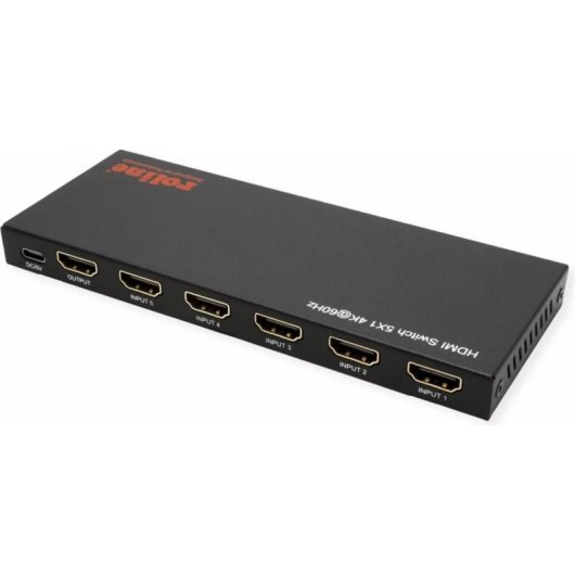 Switch Vidéo Roline 5x1 HDMI 4K60 avec Télécommande
