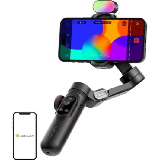 Gimbal para Smartphone AOCHUAN X Pro RGB 3 Eixos 3200 mAh Preto