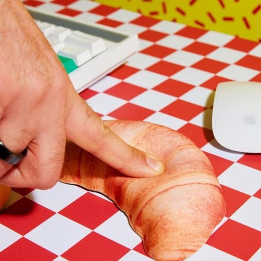 Tapete de rato ergonómico Mustard Croissant multicolor