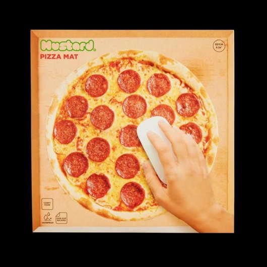 Mauspad Gaming Pizza Mustard M11050C Multicolor Rutschfest Wasserfest