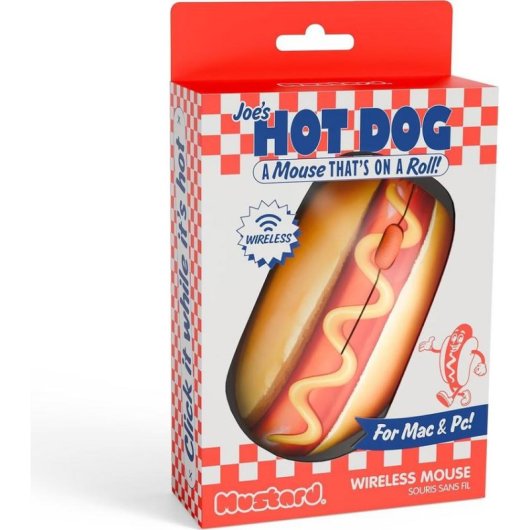 Ratón Mustard Hot Dog inalámbrico 2.40 GHz multicolor con scroll