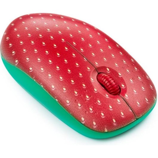 Ratón Mustard Very Berry RF Wireless 1600 DPI Rojo Ergonomía Beidhändig