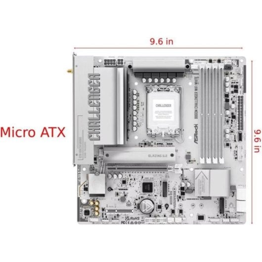 Placa Base AsRock B860M Challenger WiFi White Intel B860 LGA 1851 DDR5 Micro ATX Wi-Fi 7