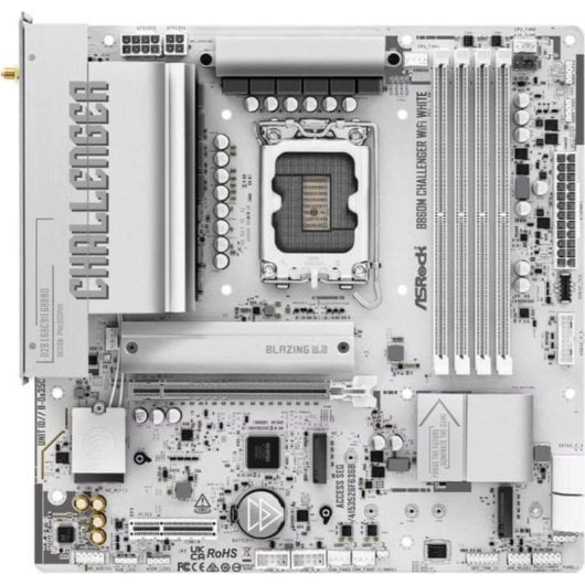 Placa Base AsRock B860M Challenger WiFi White Intel B860 LGA 1851 DDR5 Micro ATX Wi-Fi 7