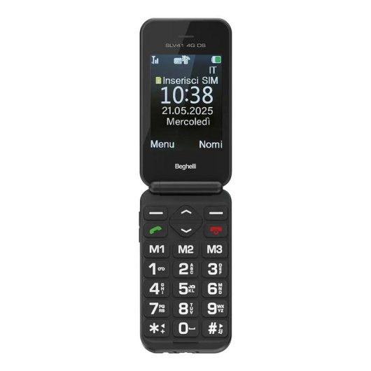Teléfono móvil Beghelli SLV41 Senior 4G Negro 2.8" SIM única