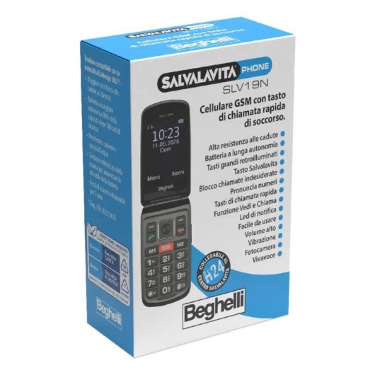 Teléfono móvil Beghelli 9205N Concha 2.8" 1.3 MP 1000 mAh Negro