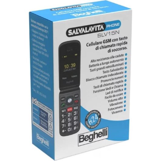 Teléfono móvil Beghelli 9137N Concha Dual SIM 2.4" 1.3 MP Negro