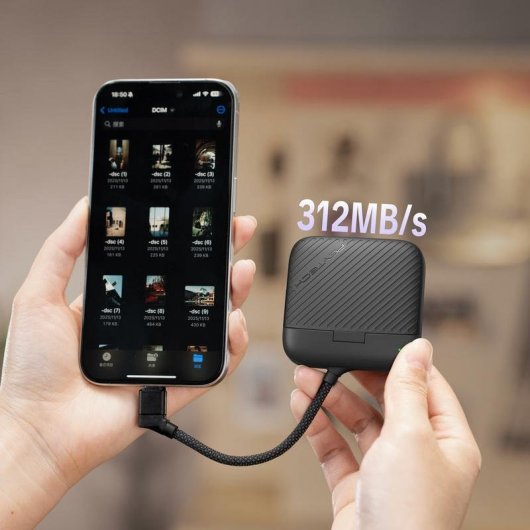 Lettore di schede USB-C PGYTECH CreateMate Nero